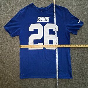 Nike T-Shirt Mens XL Blue Saquon Barkley 26 New York Giants Football Dri-Fit NFL